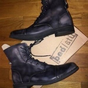 BED STU troop black hand wash combat boots sz 10.5
